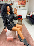 Abito con maxi paillettes