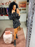 Abito con maxi paillettes