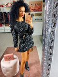 Abito con maxi paillettes