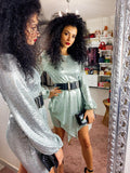 Abito con paillettes a specchio