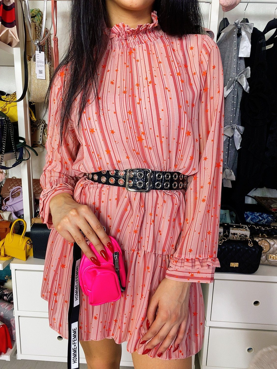 Abito con stelline rosa