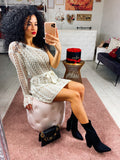 Abito corto in lurex