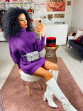 Abito in lana viola