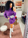 Abito in lana viola
