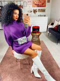 Abito in lana viola