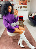 Abito in lana viola