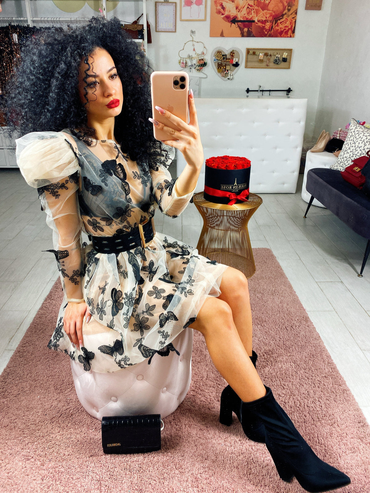 Abito in tulle con farfalle