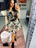 Abito in tulle con farfalle
