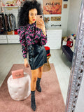 Blusa a fiorellini Fuxia