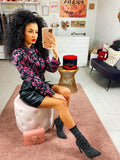 Blusa a fiorellini Fuxia