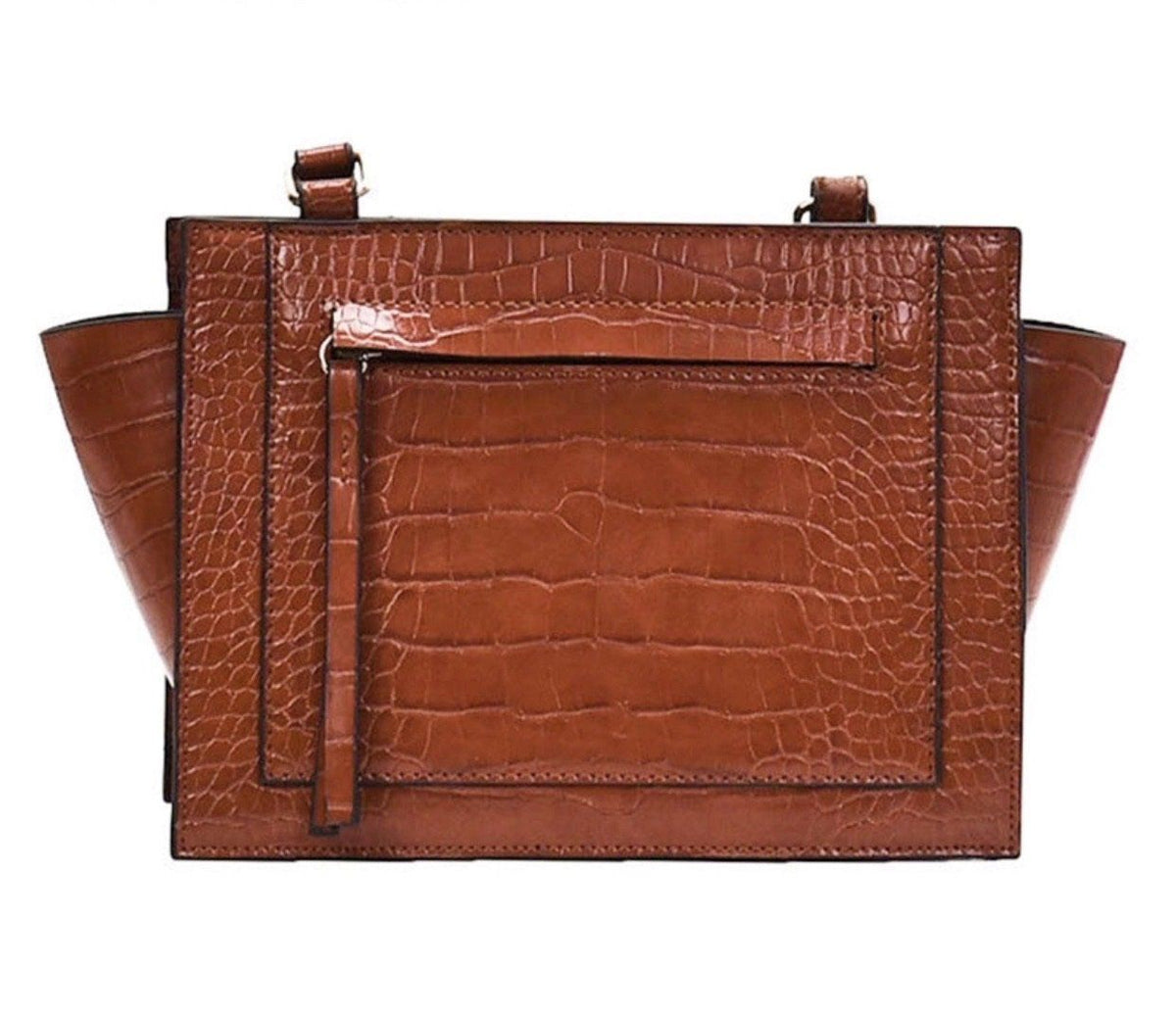 Borsa con tracolla effetto croco