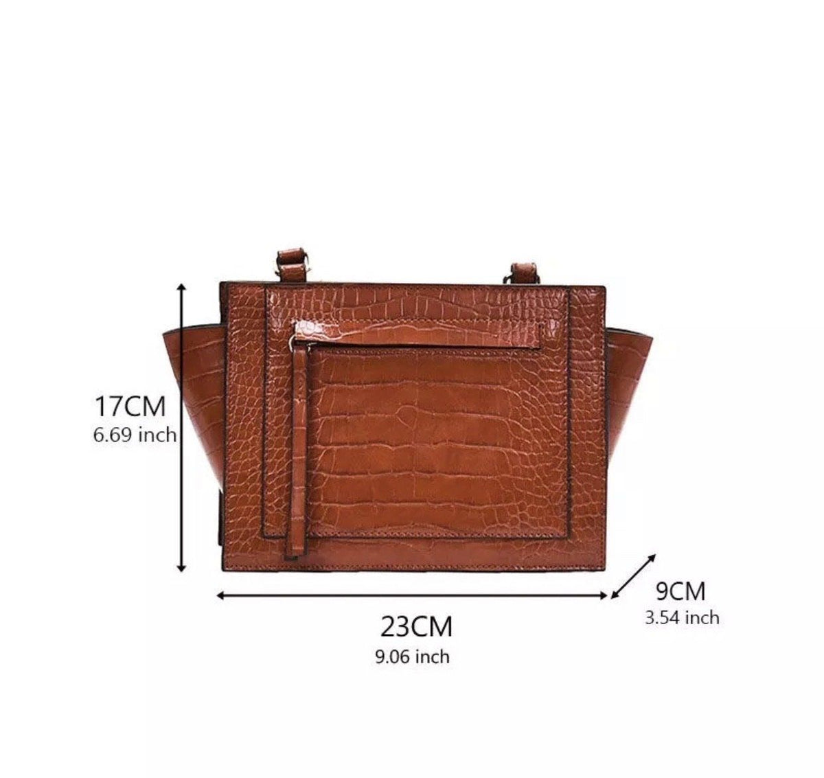 Borsa con tracolla effetto croco