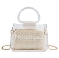 Borsa in plexi con manici e pochette