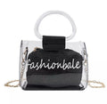 Borsa in plexi con manici e pochette