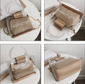 Borsa in plexi con manici e pochette