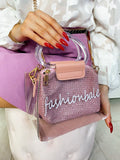 Borsa in plexi con manici e pochette