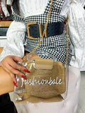 Borsa in plexi con manici e pochette