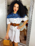 Camicione con dettaglio in jeans