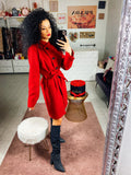 Cappotto con bottoni rosso