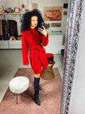 Cappotto con bottoni rosso