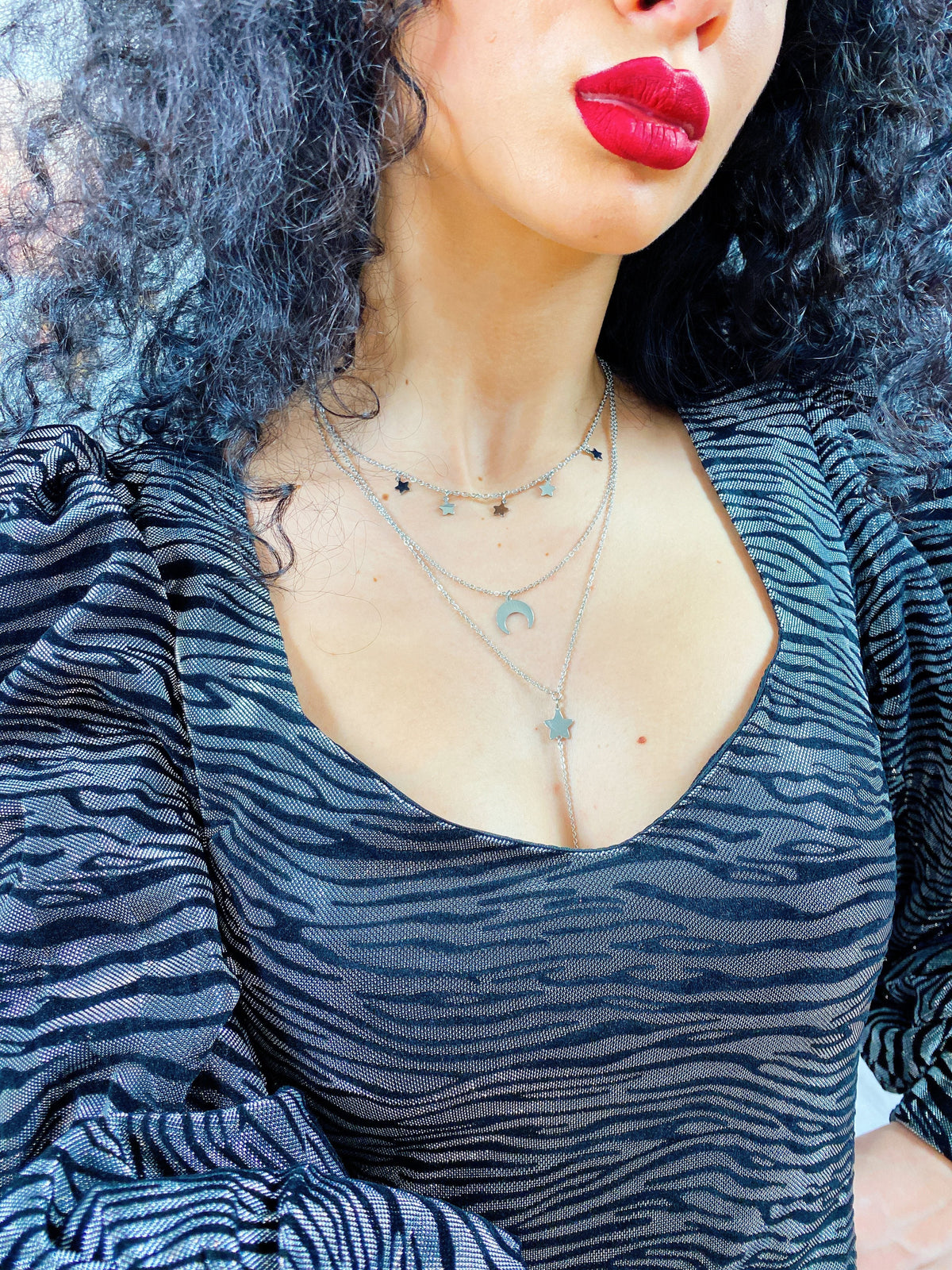 Collana luna e stelle