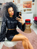 Completo con paillettes black