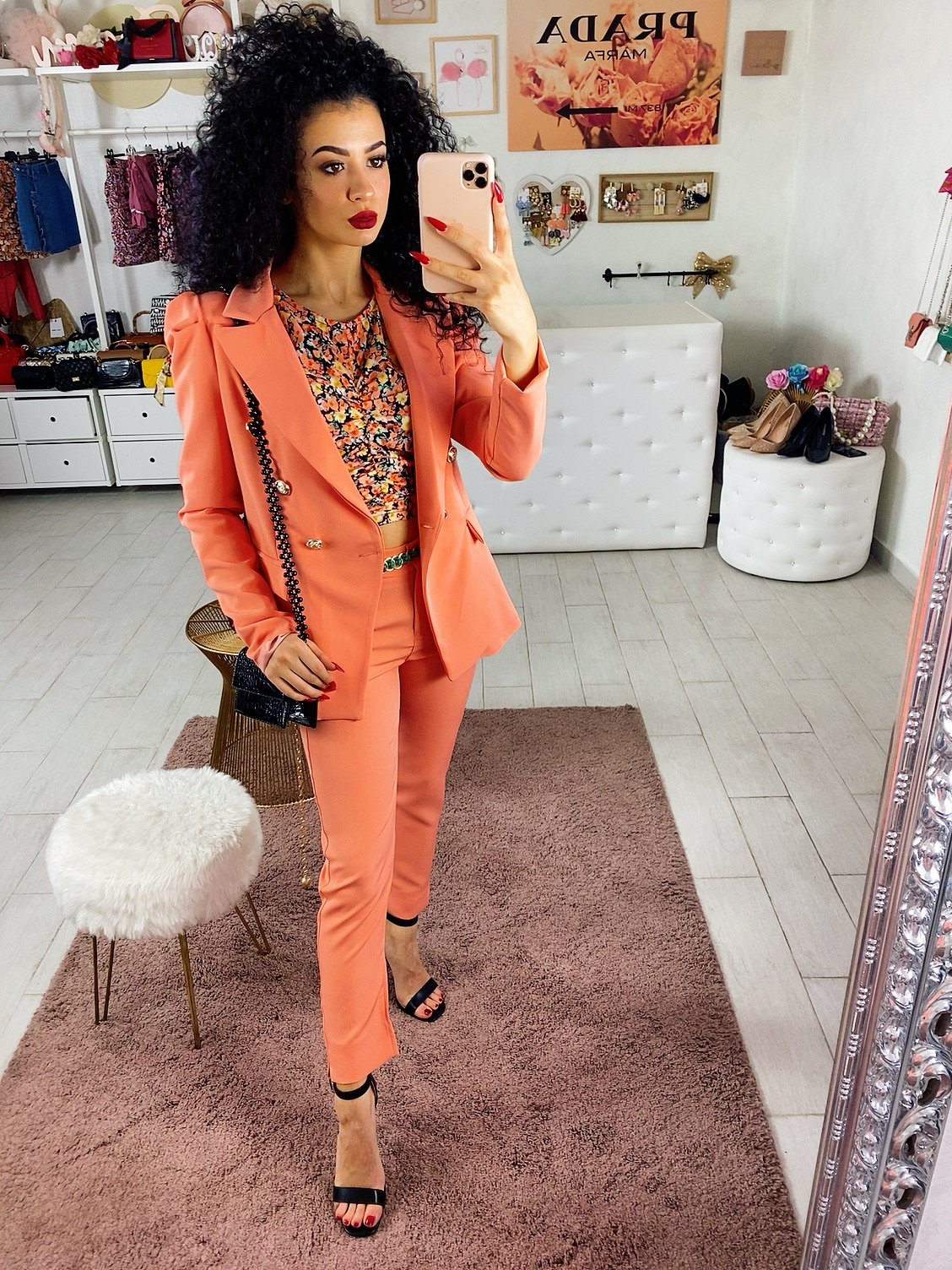 Completo giacca e pantalone pesca