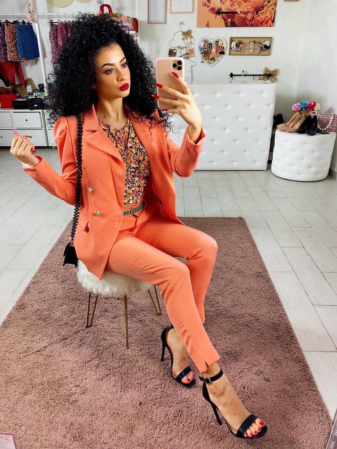Completo giacca e pantalone pesca