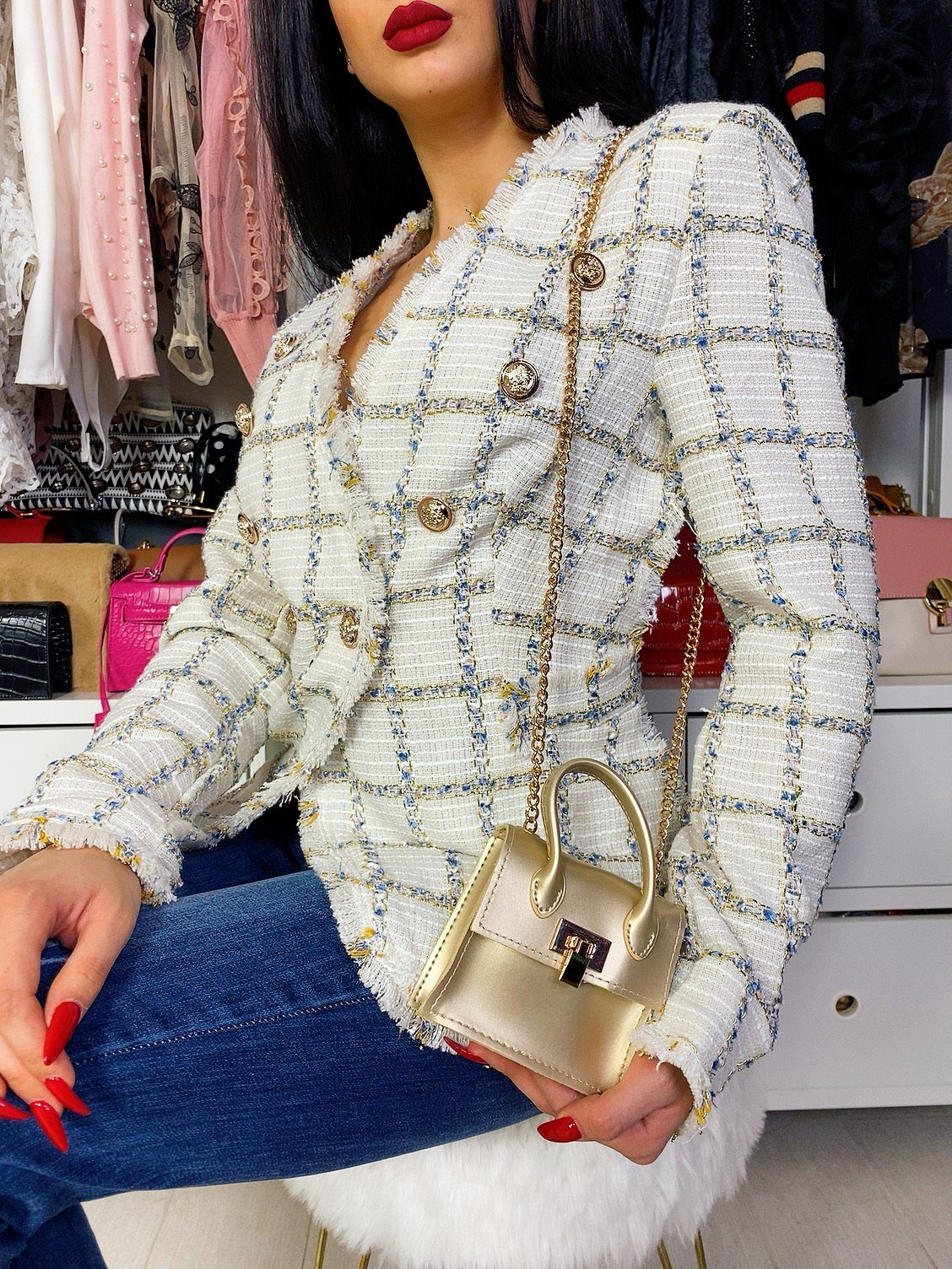 Giacca con dettagli gold