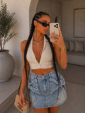 Gonna Denim Fiocco
