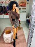 Gonna con paillettes nera