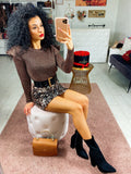 Gonna con paillettes nera