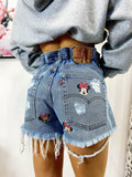 Short Levi’s Vintage stampa topolina con strappi