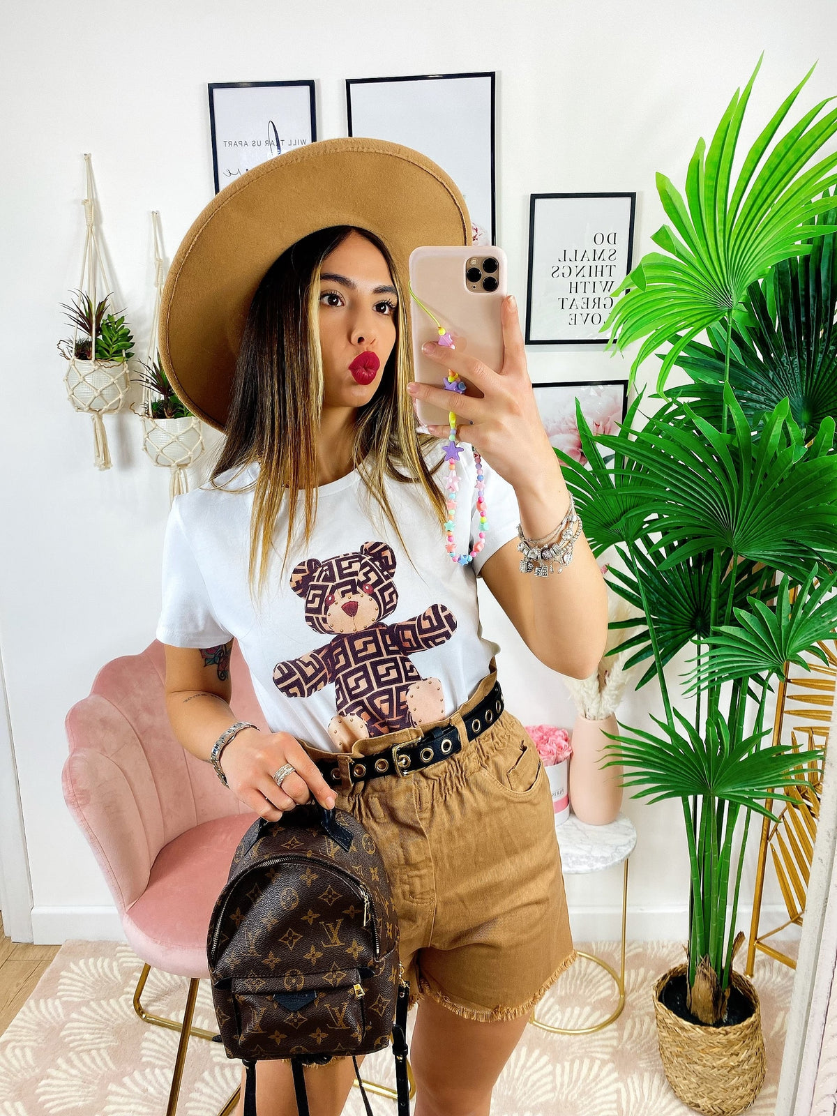T-shirt con stampa Teddy