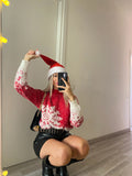 Maxi maglione con fiocco di neve