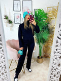 Completo maglia e pantalone largo nero