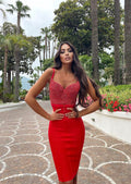 Gonna aderente rossa