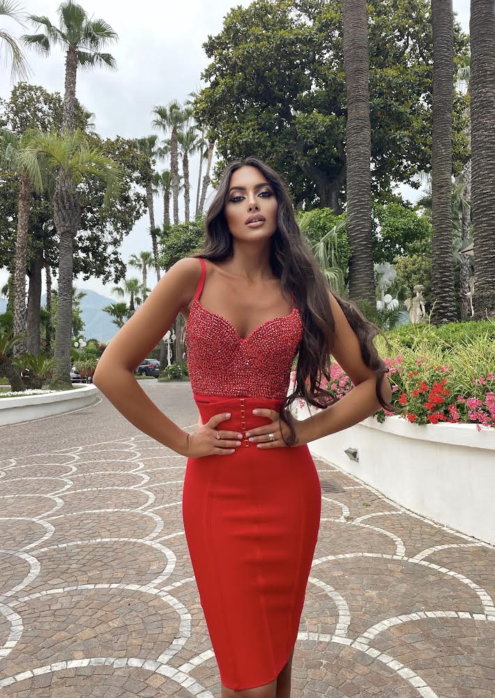 Gonna aderente rossa