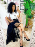 Gonna asimmetrica In tulle