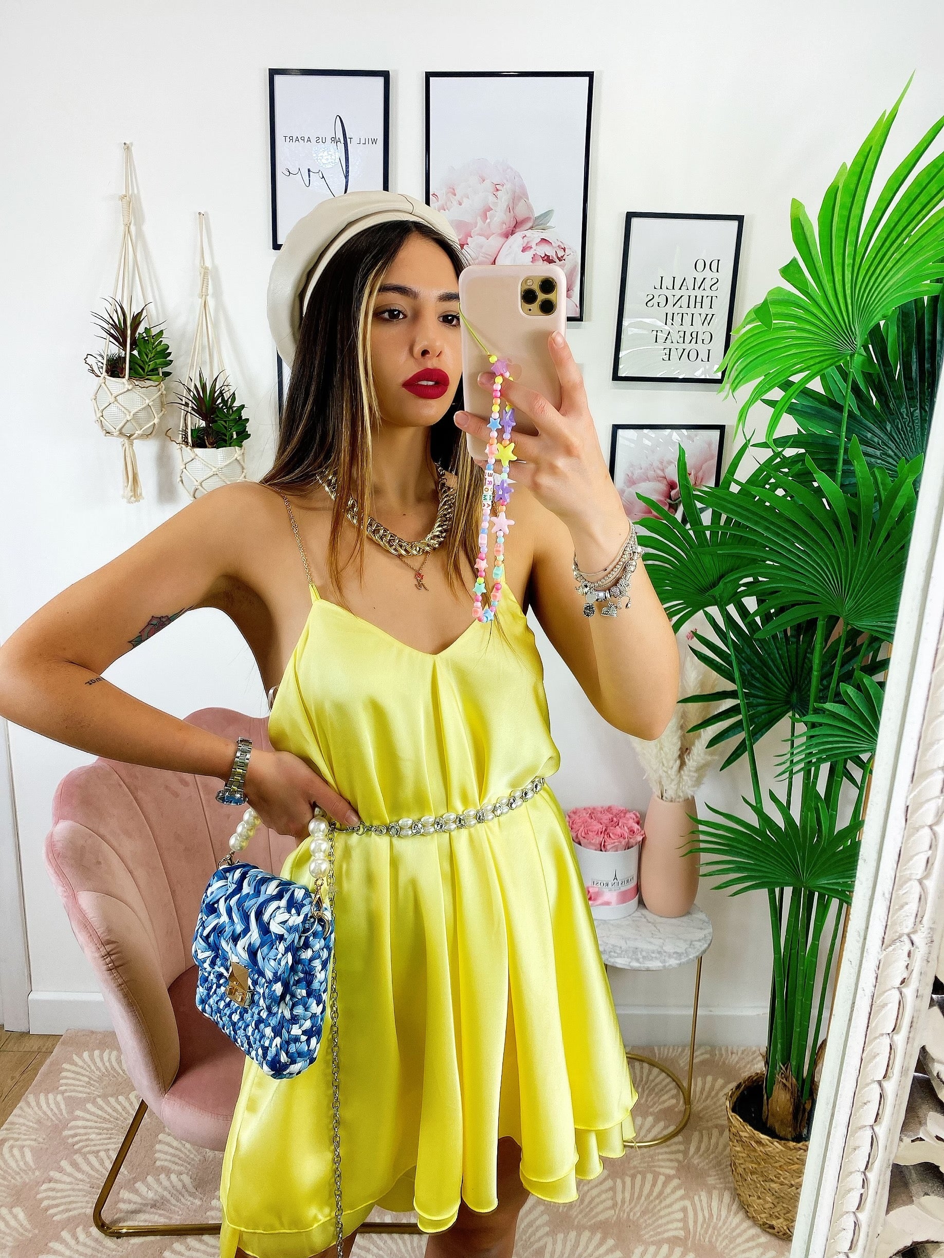 Abito con catenina Giallo