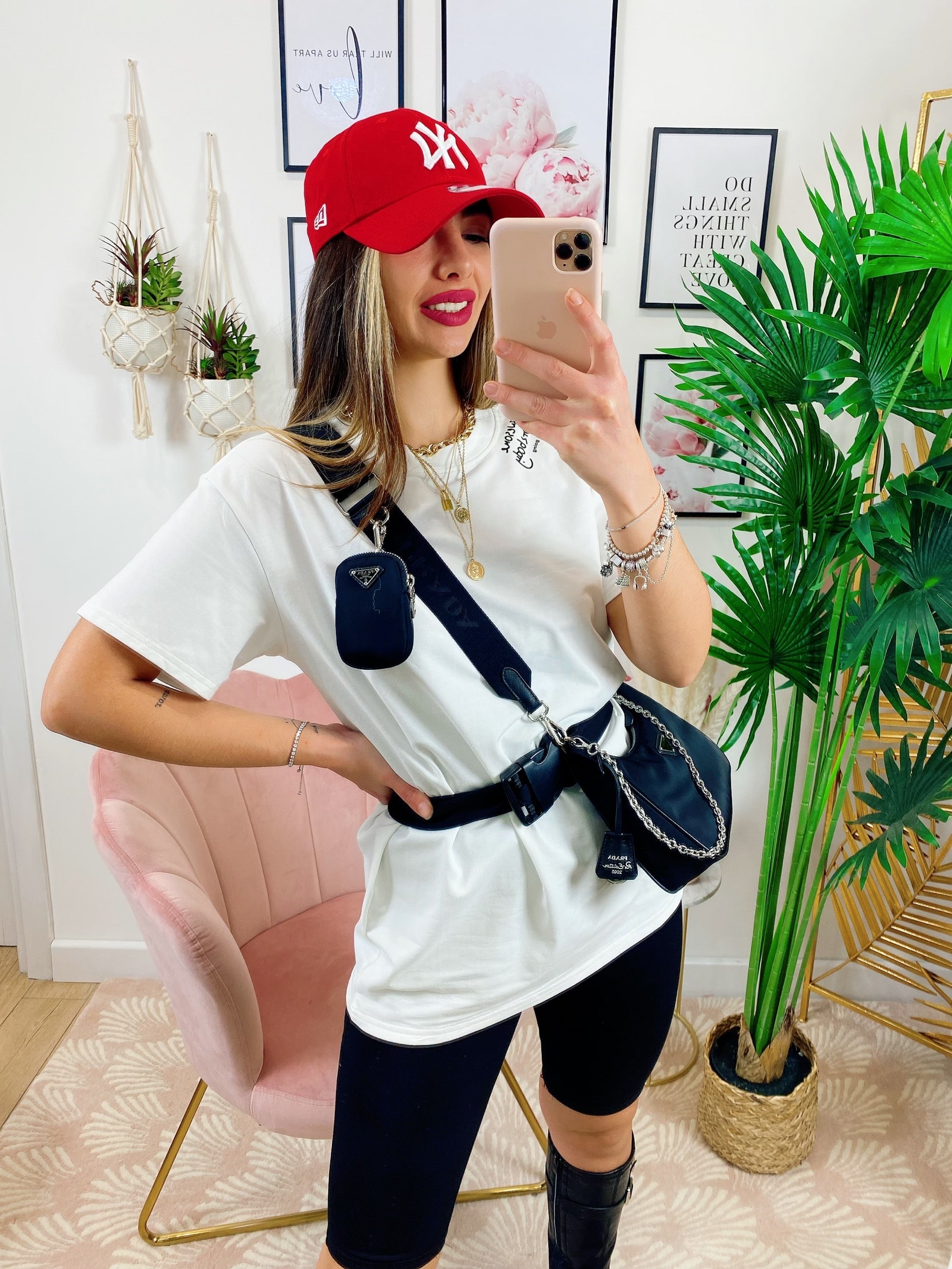 Completo sportivo con cintura Bianco