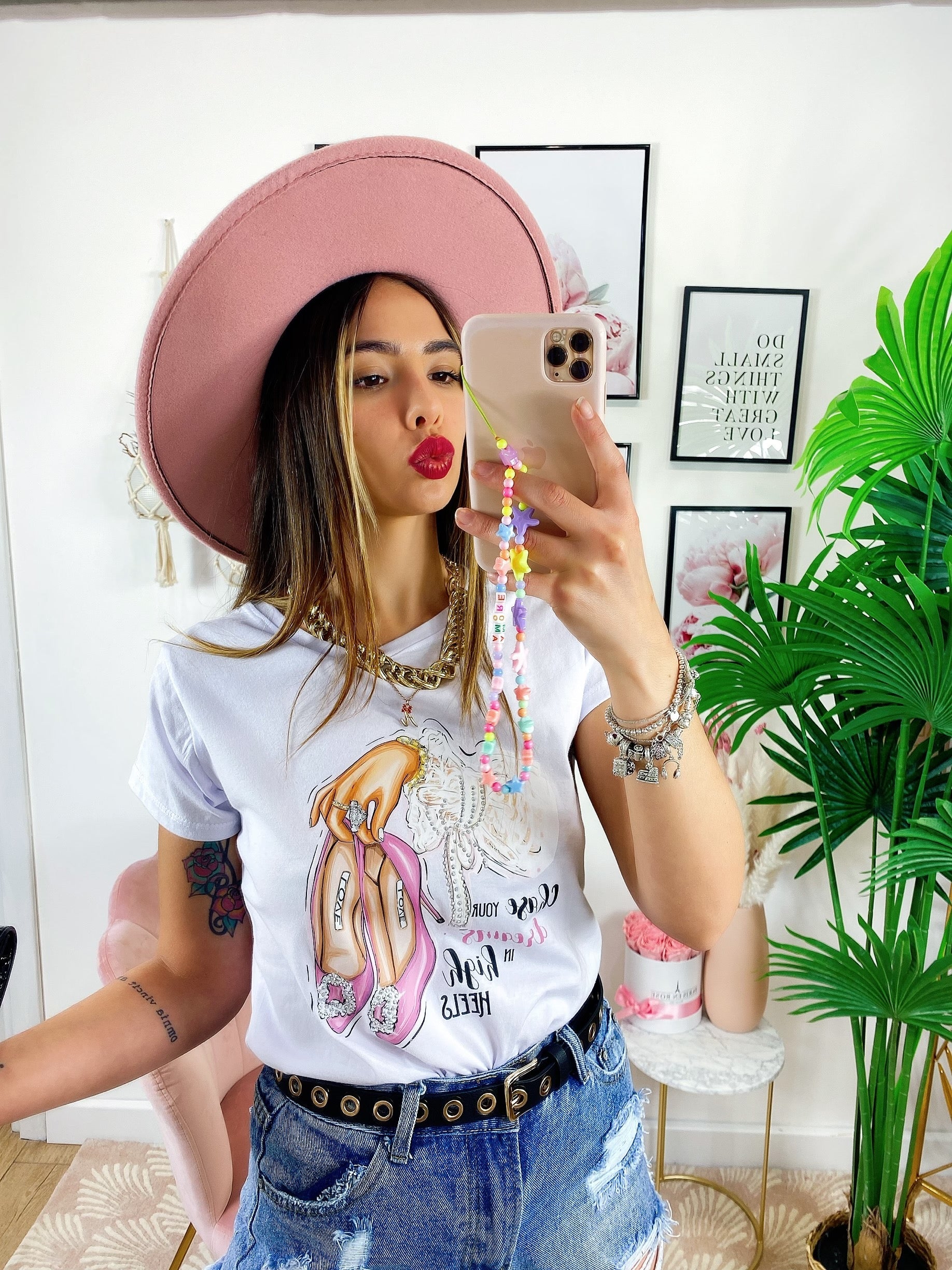 T-shirt con stampa Shoes