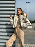 Giaccone beige con pelo