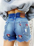 Short Levi’s Vintage stampa topolina con strappi
