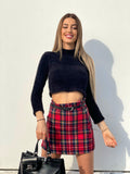 Gonna in tweed scozzese