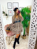 Abito maculato base beige