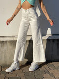 Jeans wide leg easy bianco