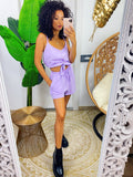 Completo casual top e short