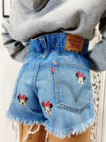 Short Levi’s Vintage stampa topolina con strappi