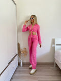 Completo top e pantalone Fuxia